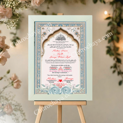 Premium Nikah Nama Design – Personalized Islamic Marriage Certificate